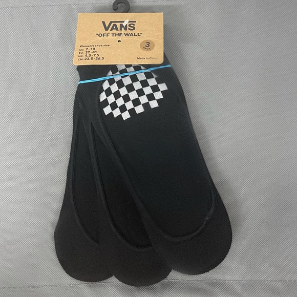 Vans- Women’s black no show socks (3 pack) - Picture 2 of 4
